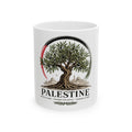 Palestine Olive Tree Ceramic Mug — Vintage Flag Accent, 11oz & 15oz