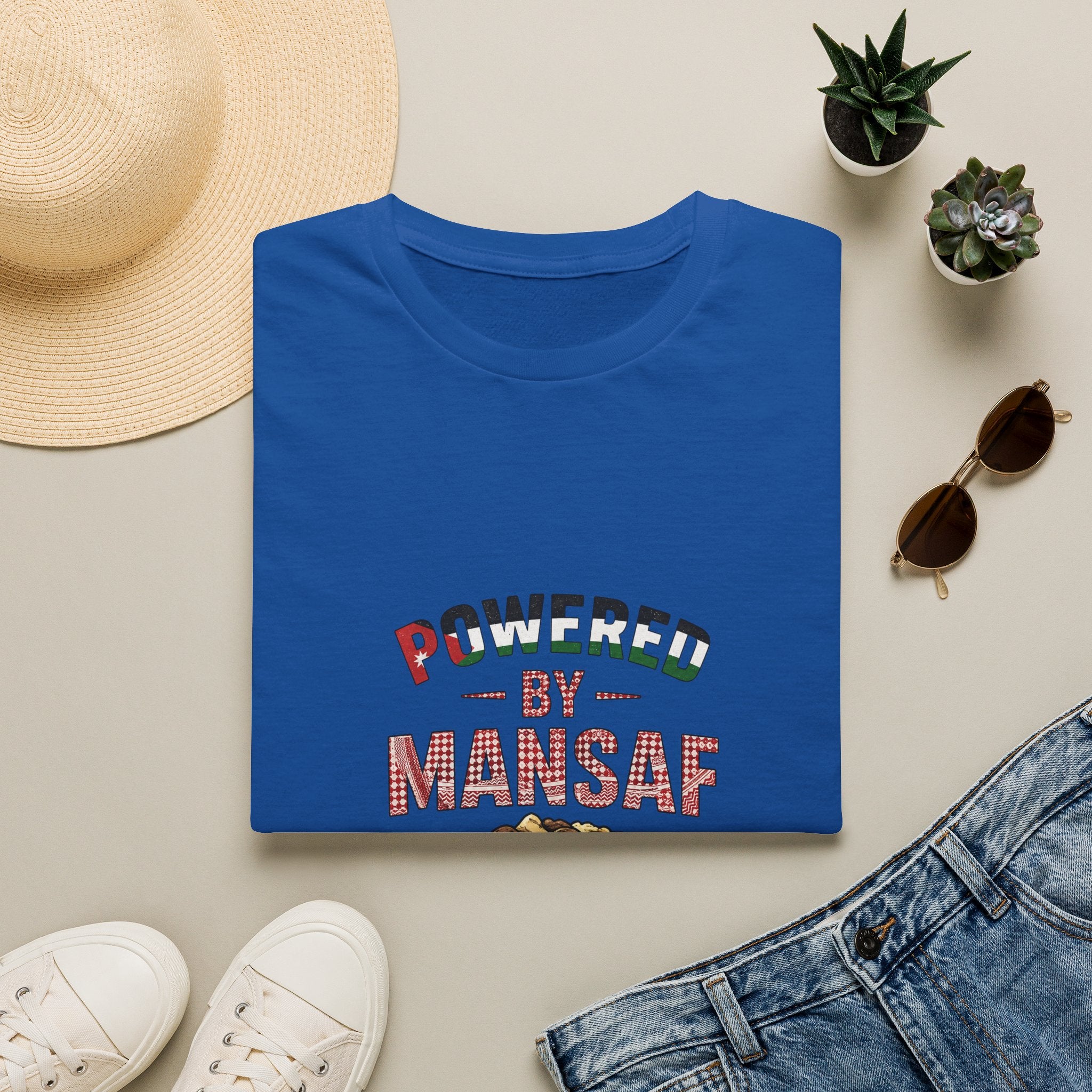 Powered by Mansaf T‑Shirt — Jordan Food Lover Tee