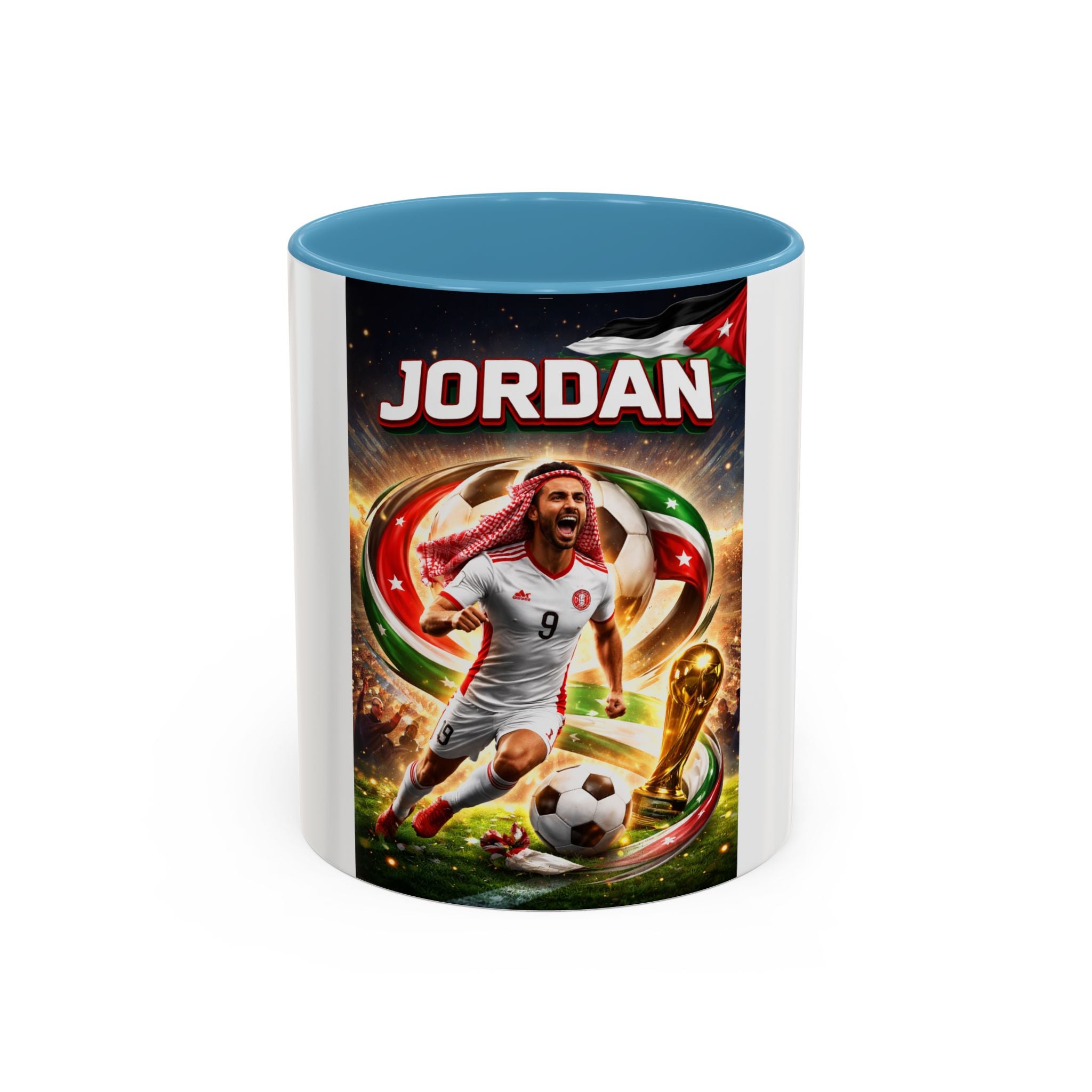 Jordan Soccer Mug — Personalized Jordanian Football Fan Coffee Cup (11/15 oz)