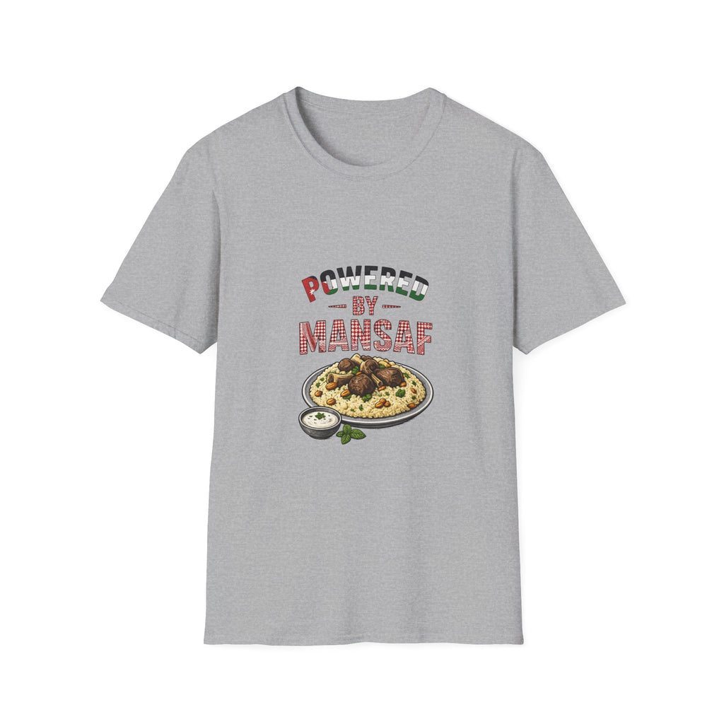 Powered by Mansaf T‑Shirt — Jordan Food Lover Tee