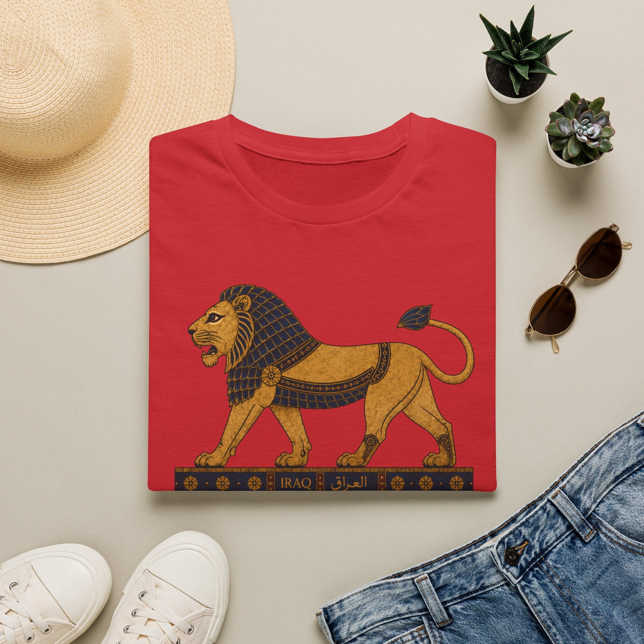 Lion of Babylon Tee — Vintage Iraqi Civilization Graphic T-Shirt