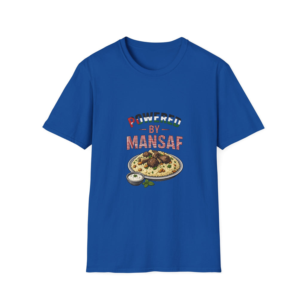 Powered by Mansaf T‑Shirt — Jordan Food Lover Tee
