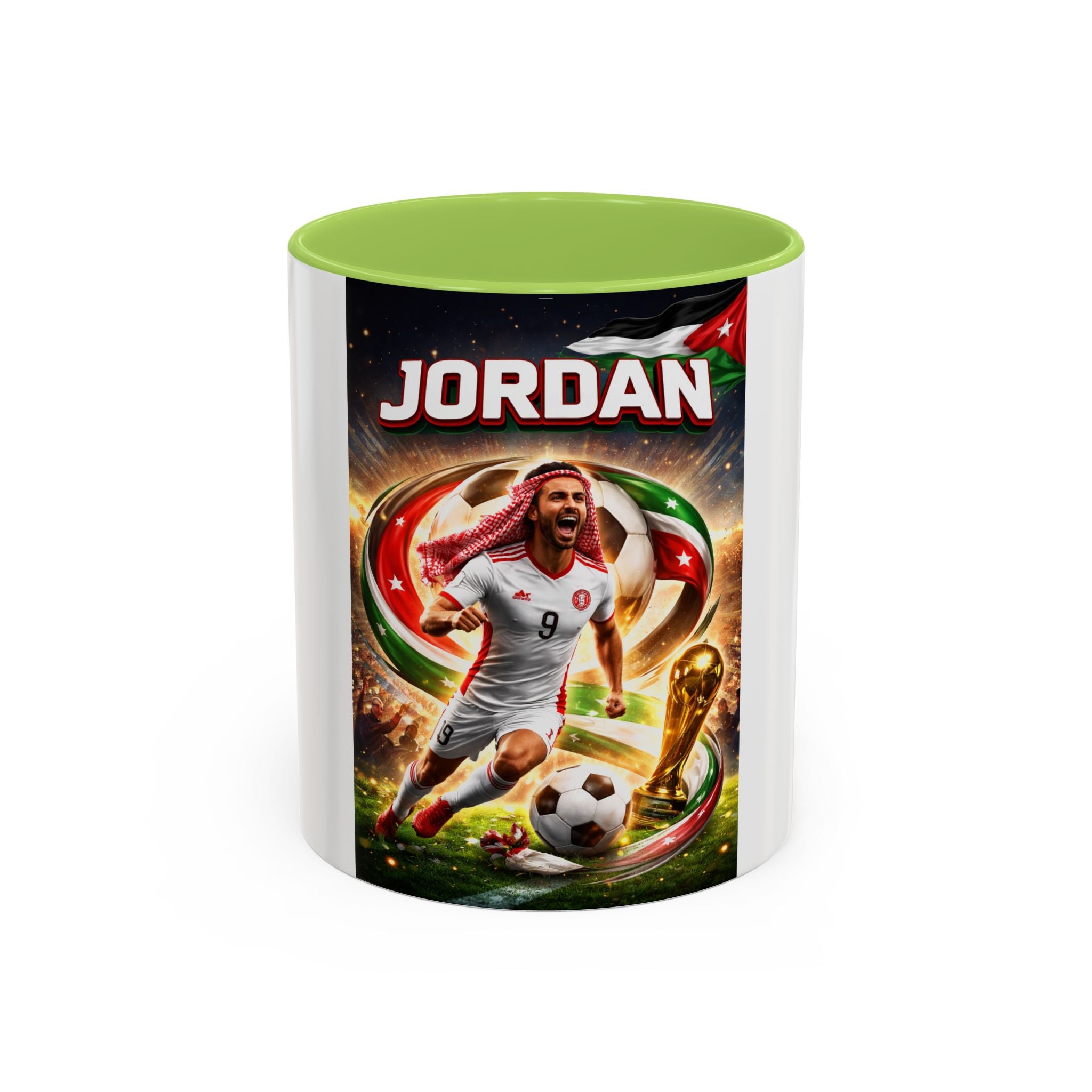 Jordan Soccer Mug — Personalized Jordanian Football Fan Coffee Cup (11/15 oz)