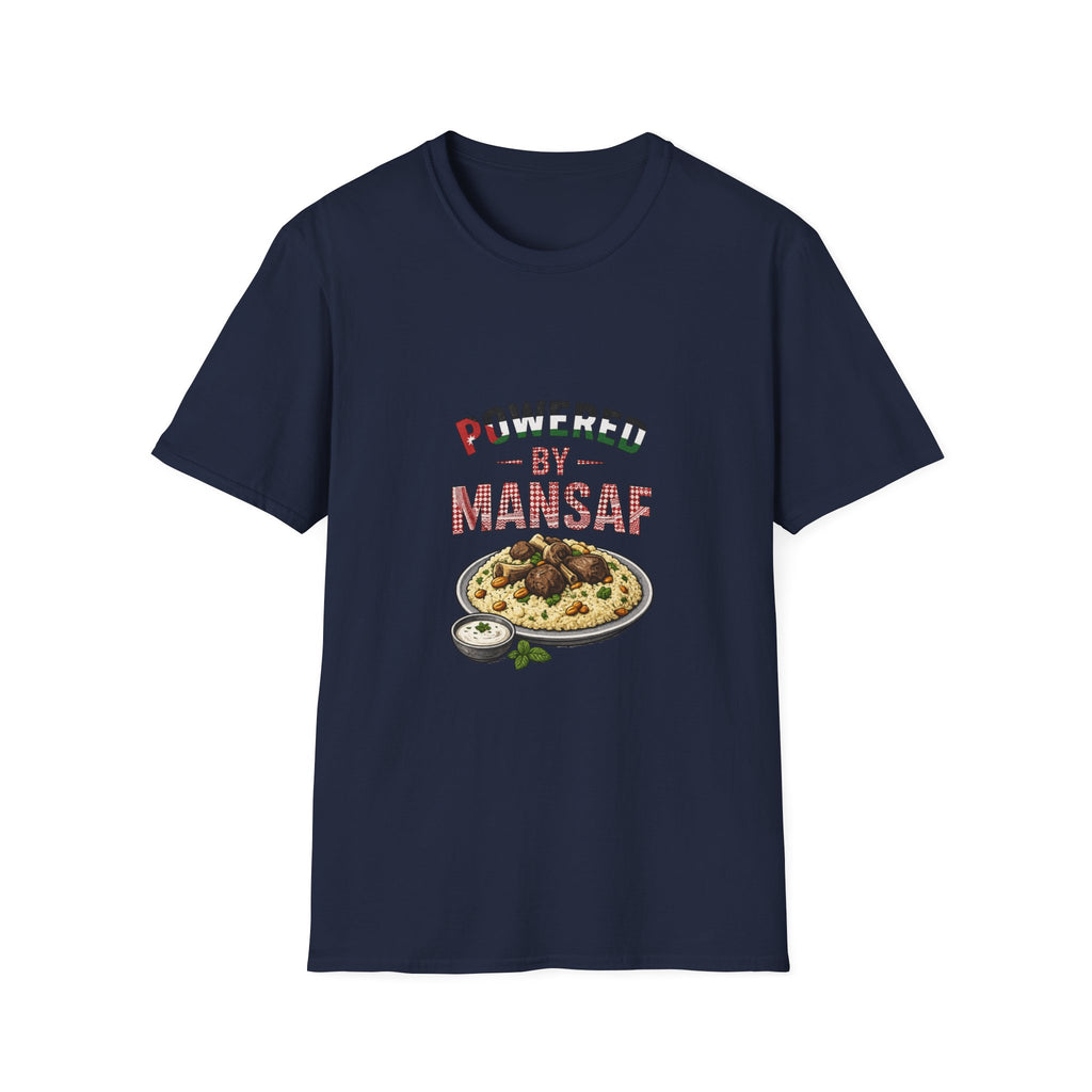 Powered by Mansaf T‑Shirt — Jordan Food Lover Tee