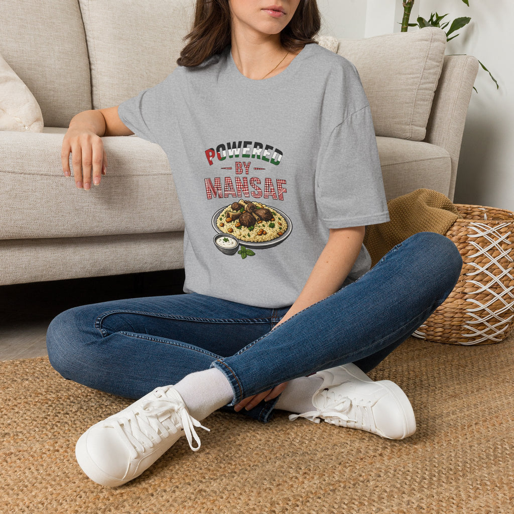 Powered by Mansaf T‑Shirt — Jordan Food Lover Tee