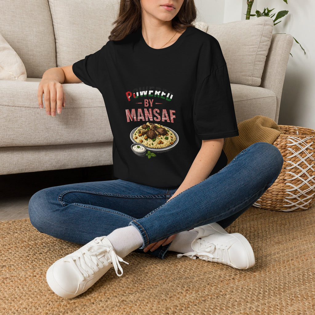 Powered by Mansaf T‑Shirt — Jordan Food Lover Tee