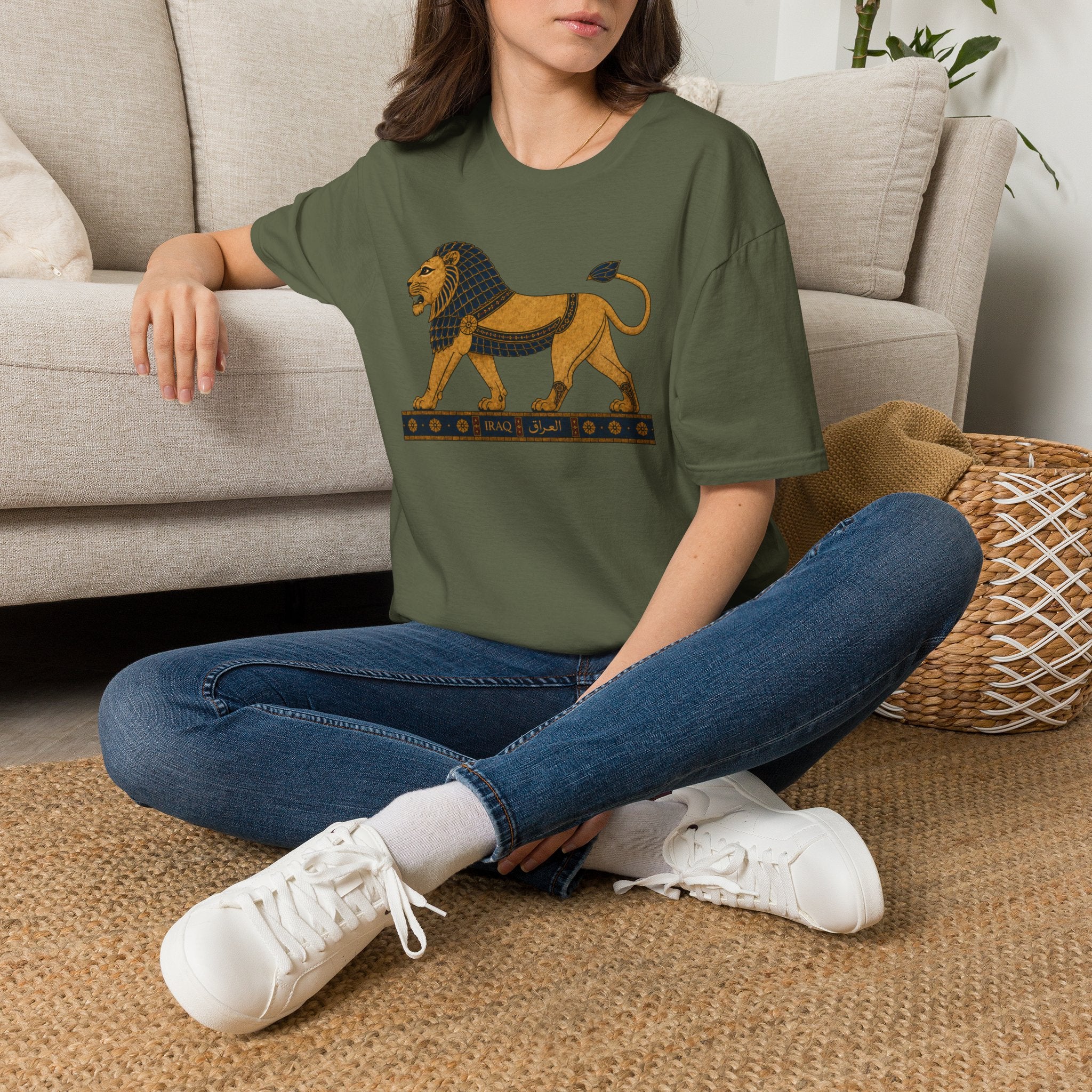 Lion of Babylon Tee — Vintage Iraqi Civilization Graphic T-Shirt