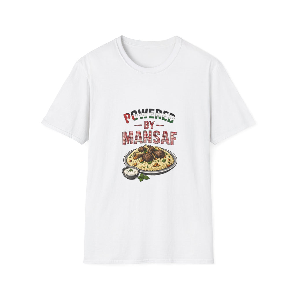 Powered by Mansaf T‑Shirt — Jordan Food Lover Tee