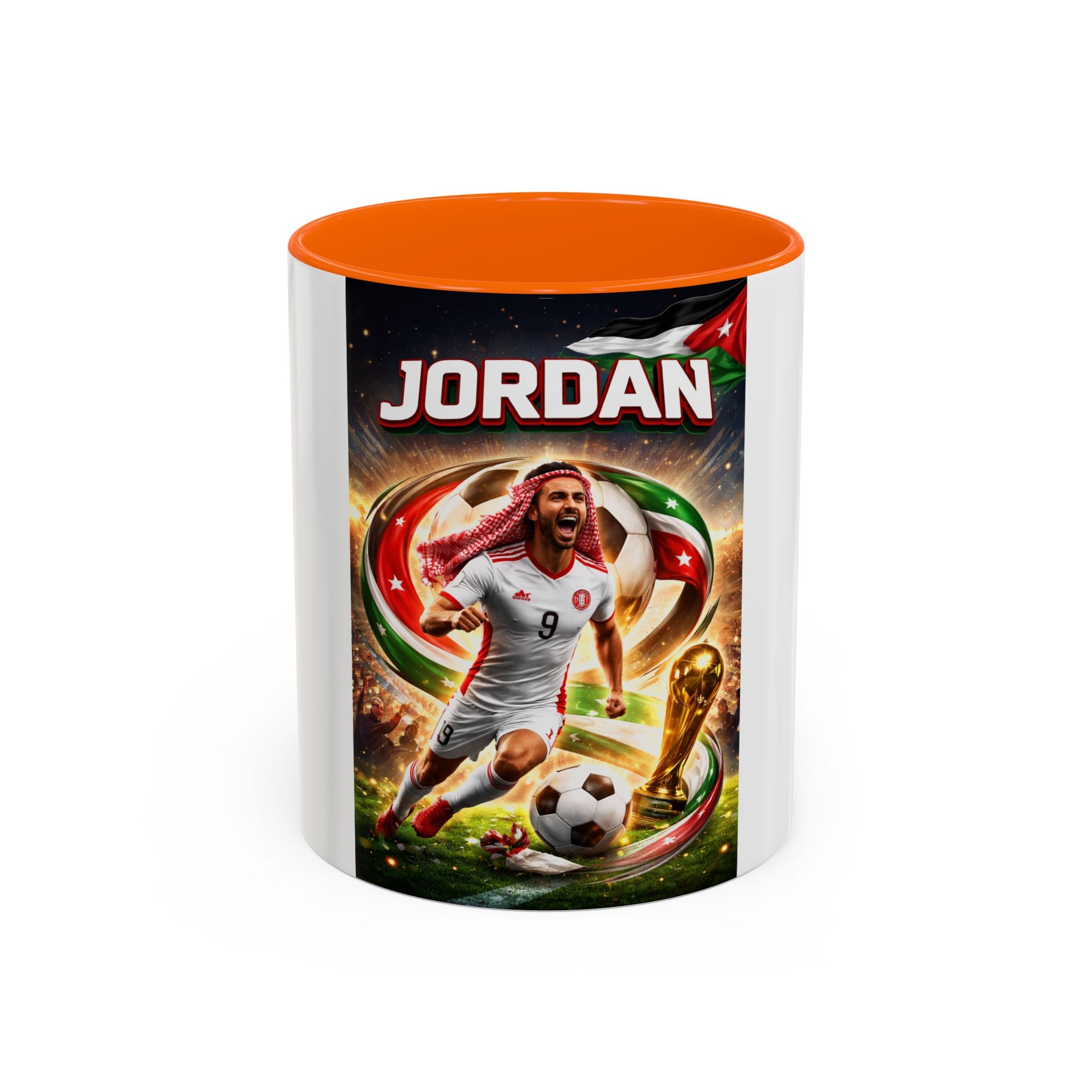 Jordan Soccer Mug — Personalized Jordanian Football Fan Coffee Cup (11/15 oz)