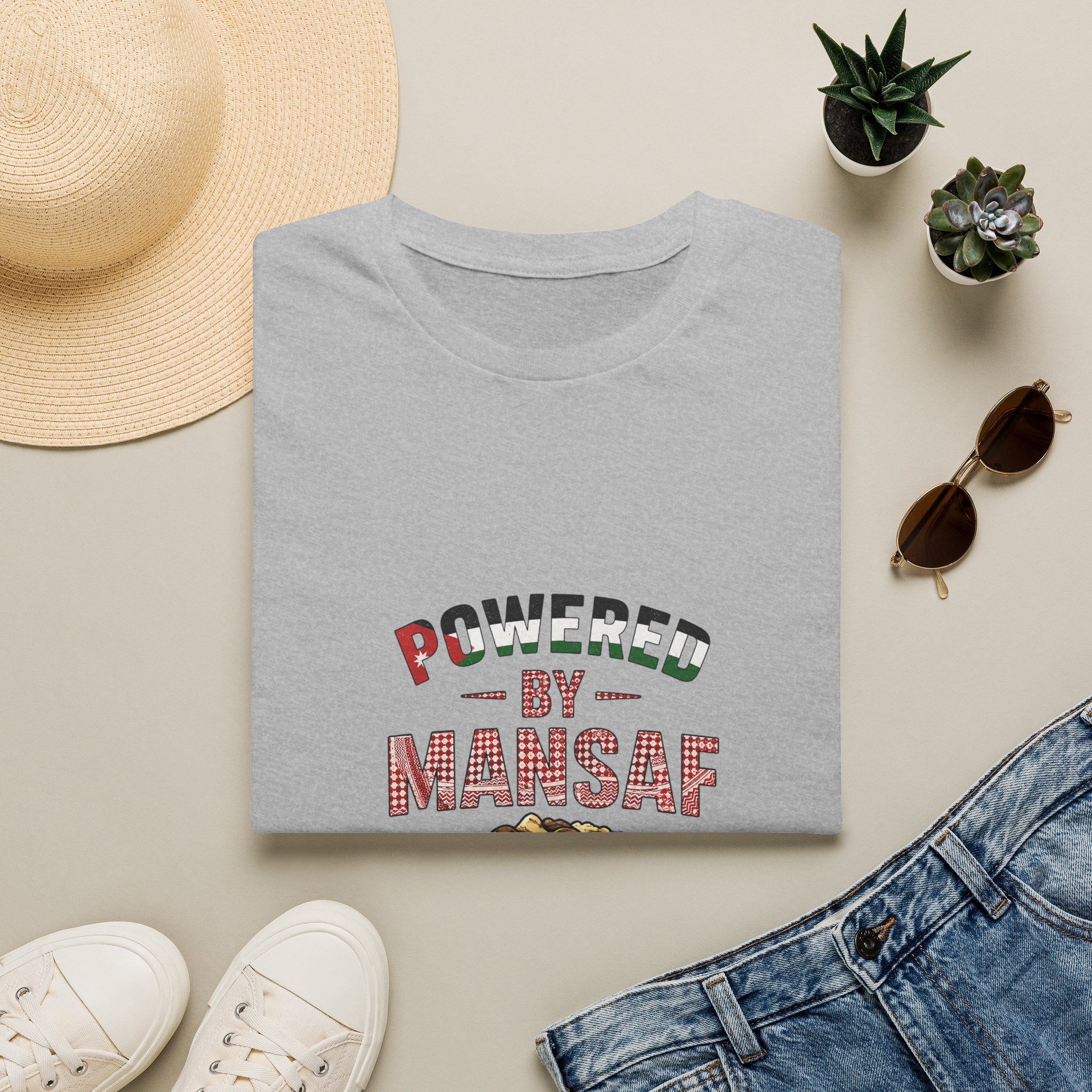 Powered by Mansaf T‑Shirt — Jordan Food Lover Tee