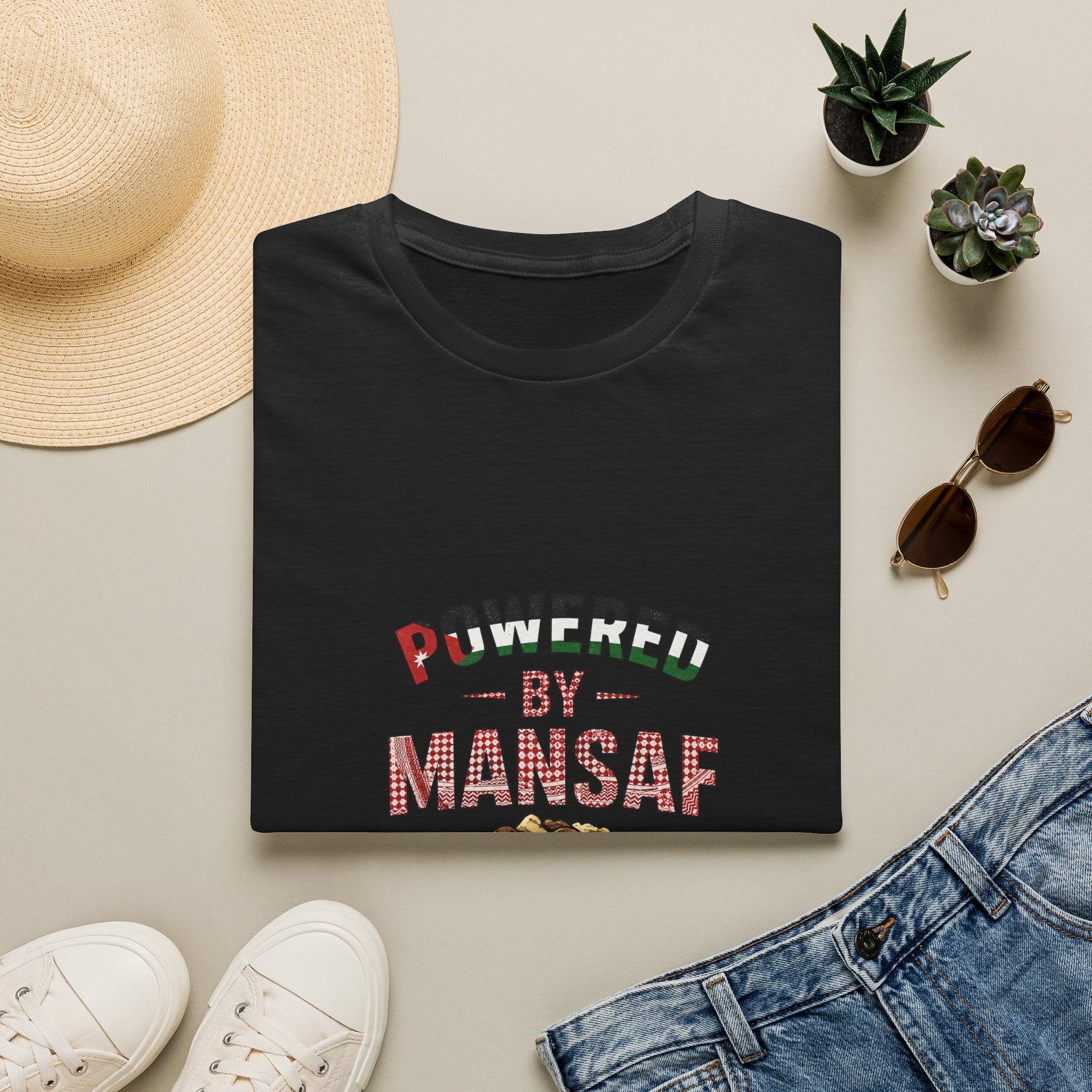 Powered by Mansaf T‑Shirt — Jordan Food Lover Tee