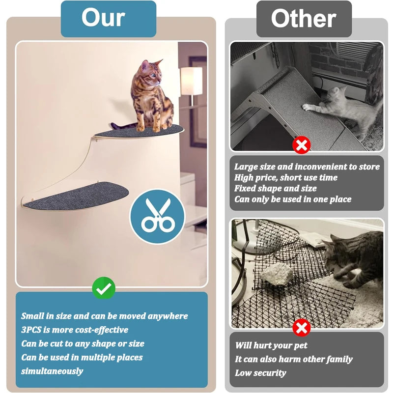Self-Adhesive Cat Scratch Mat for Furniture