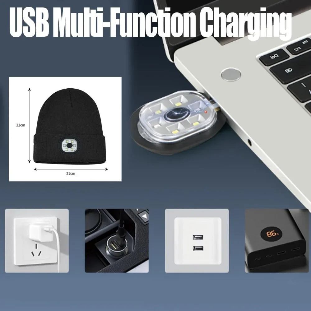 3-in-1 Function Bluetooth Beanie with Light