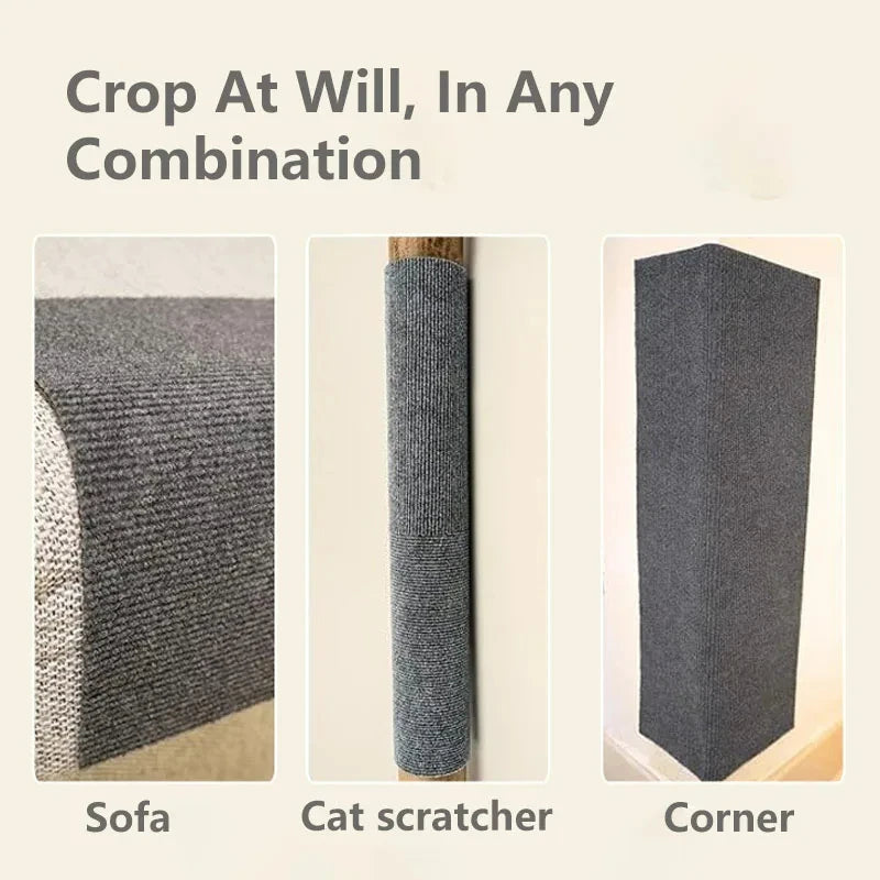 Self-Adhesive Cat Scratch Mat for Furniture