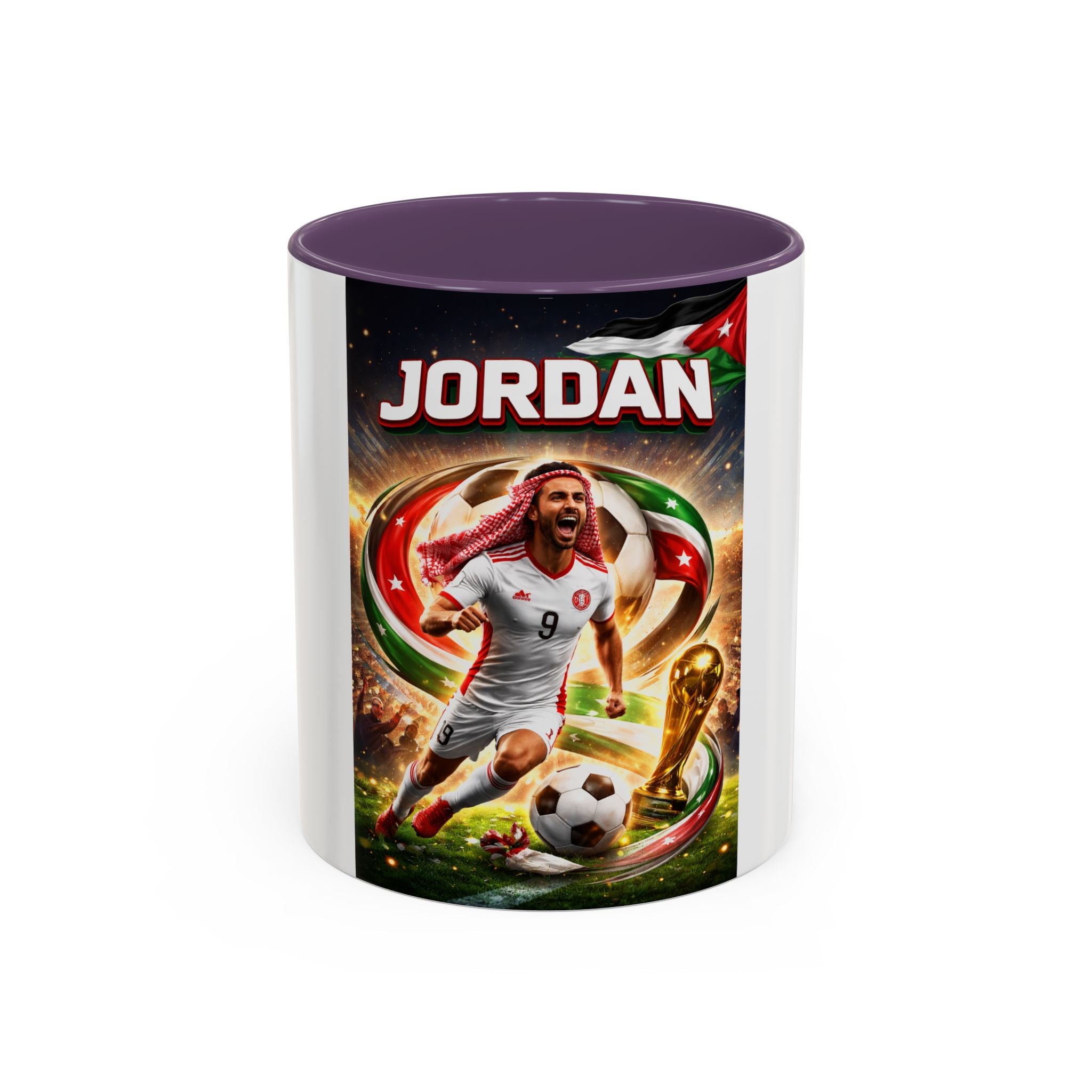 Jordan Soccer Mug — Personalized Jordanian Football Fan Coffee Cup (11/15 oz)
