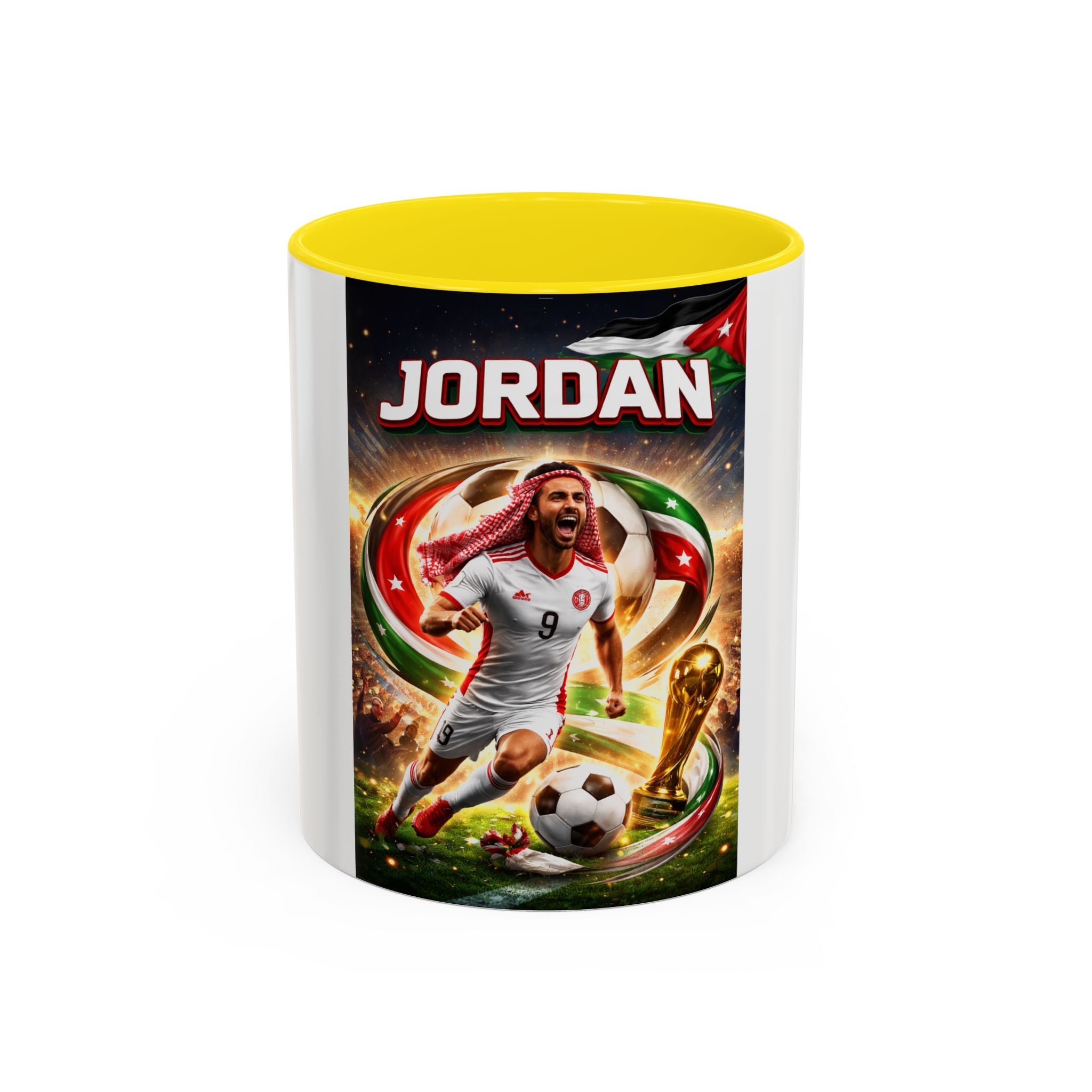 Jordan Soccer Mug — Personalized Jordanian Football Fan Coffee Cup (11/15 oz)
