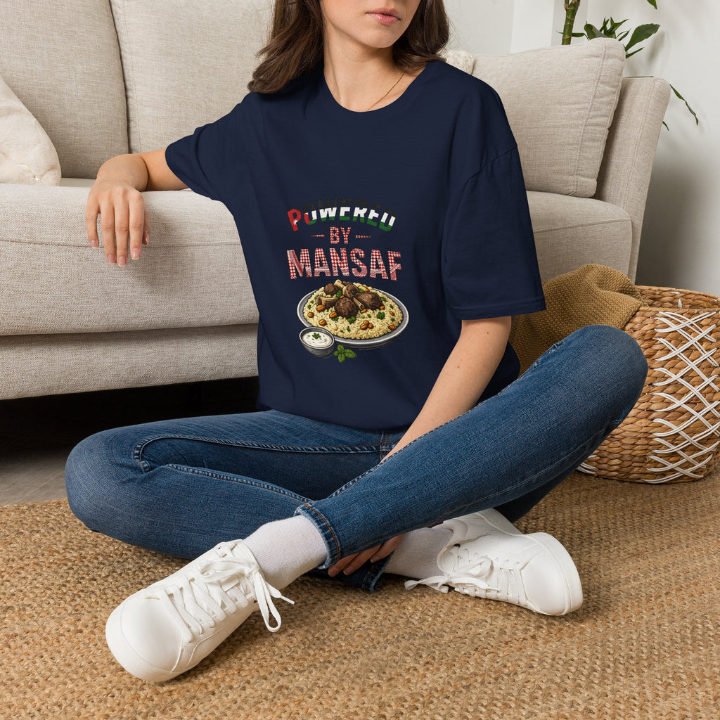 Powered by Mansaf T‑Shirt — Jordan Food Lover Tee